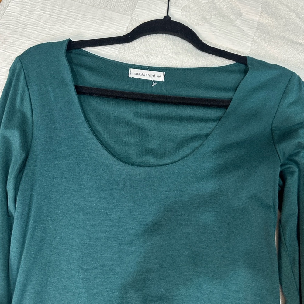 Wasabi + Mint Teal Long Sleeve Women's Top